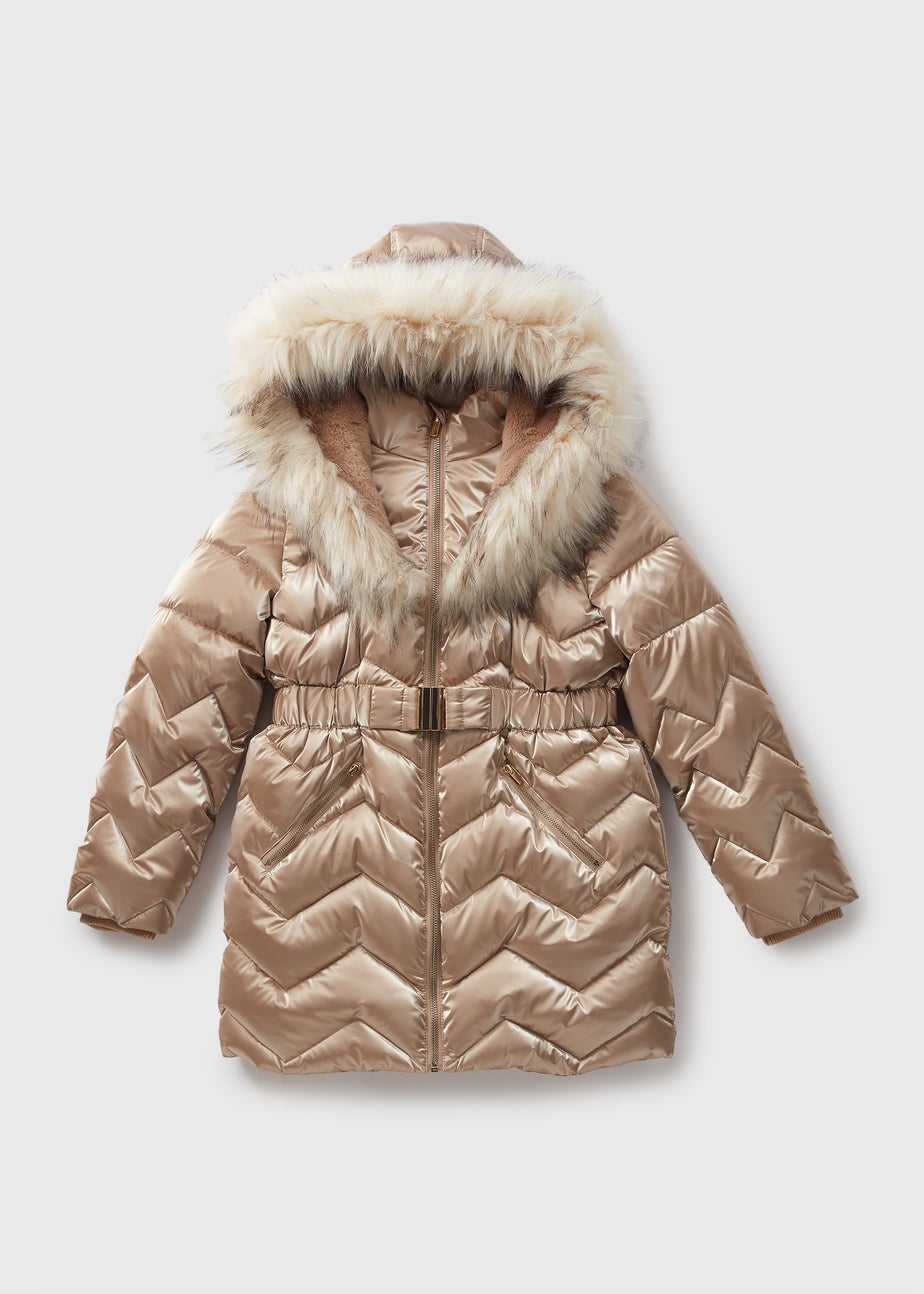 Girls Showerproof Gold Padded Coat (7-15yrs)