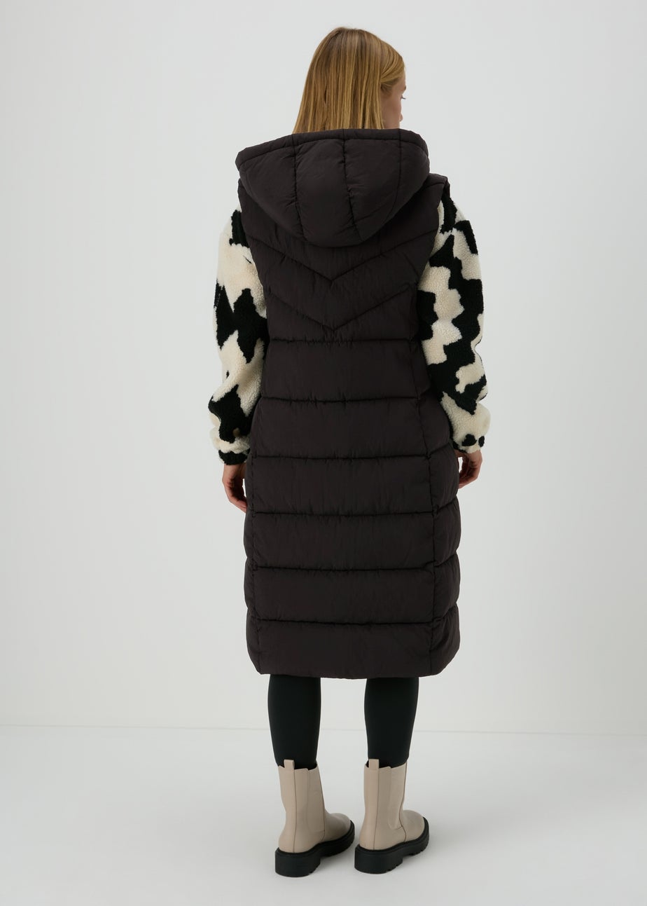 Black Long Padded Gilet