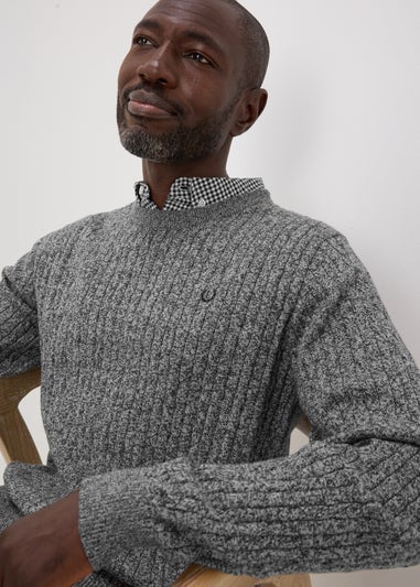 Lincoln Grey Cable Knit Jumper
