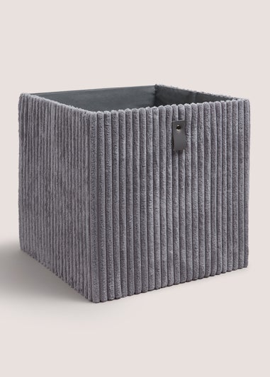 Grey Corduroy Foldable Box