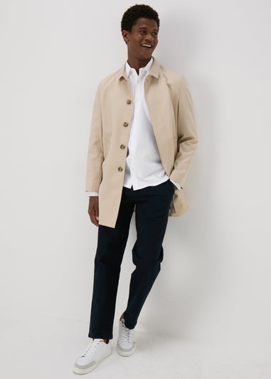 White Roll Up Sleeve Linen Shirt