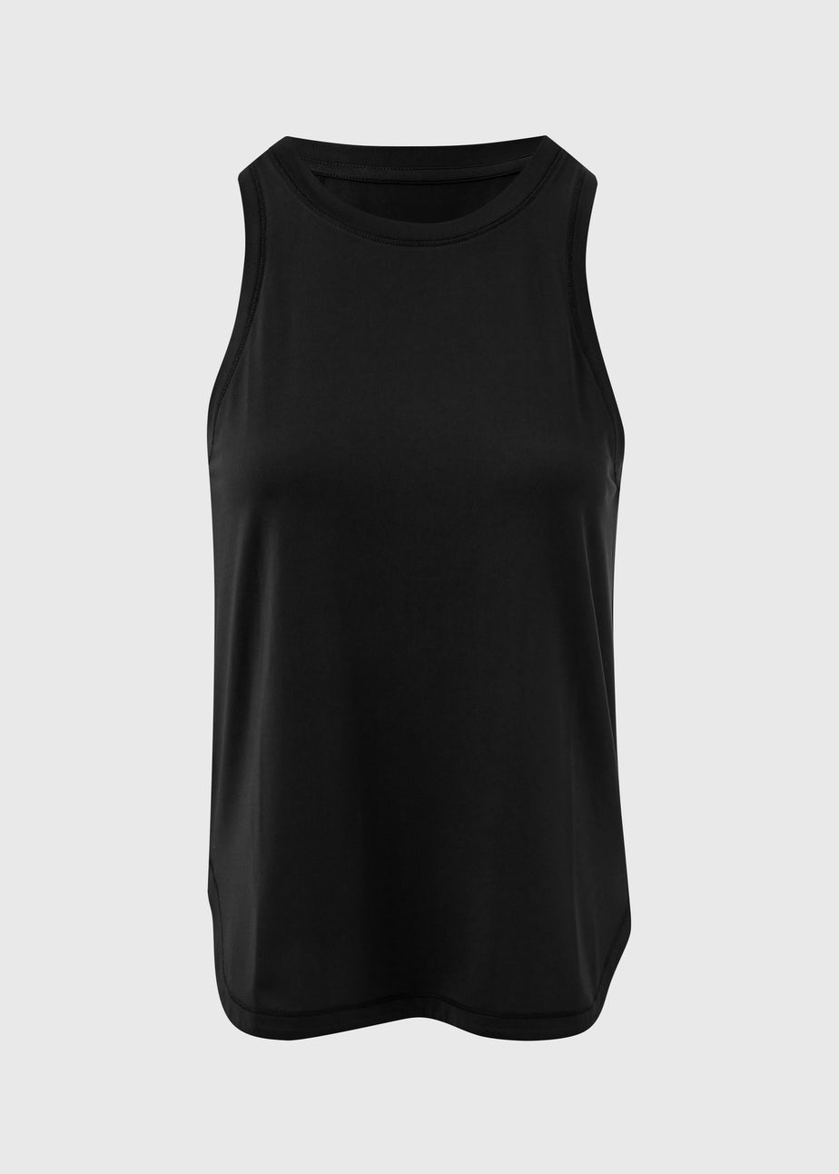 Souluxe Black High Neck Vest Top