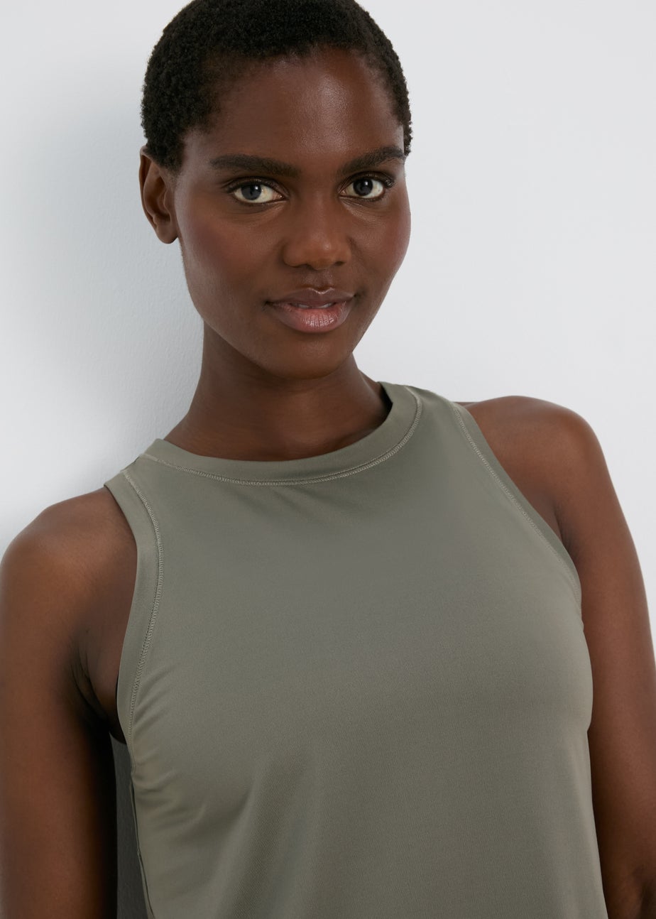 Souluxe Green High Neck Vest Top