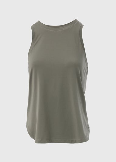 Souluxe Green High Neck Vest Top