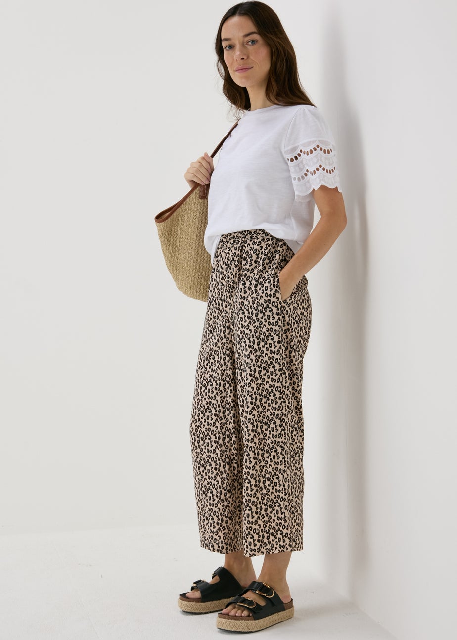 White Cutwork Sleeve T-Shirt