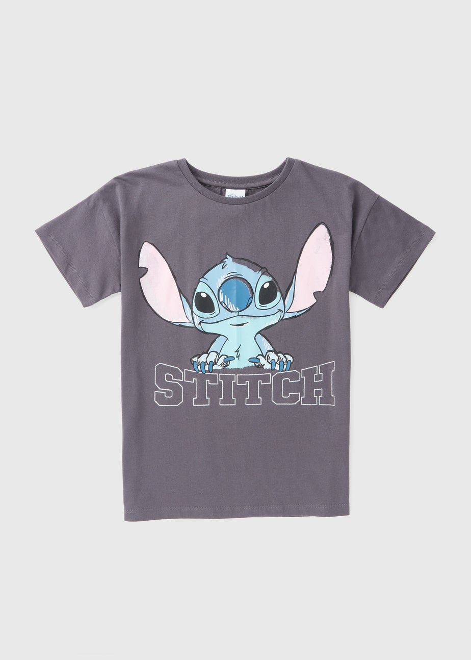 Disney Kids Grey Stitch T-Shirt (3-12yrs)