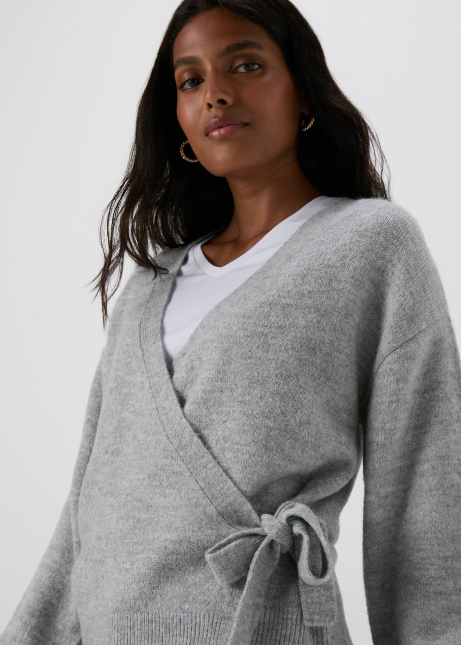 Grey Wrap Cardigan