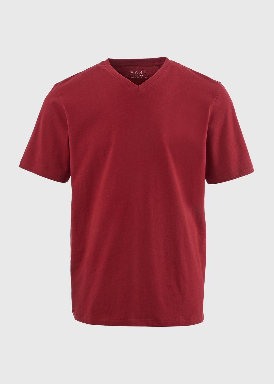 Red Essential V-Neck T-Shirt