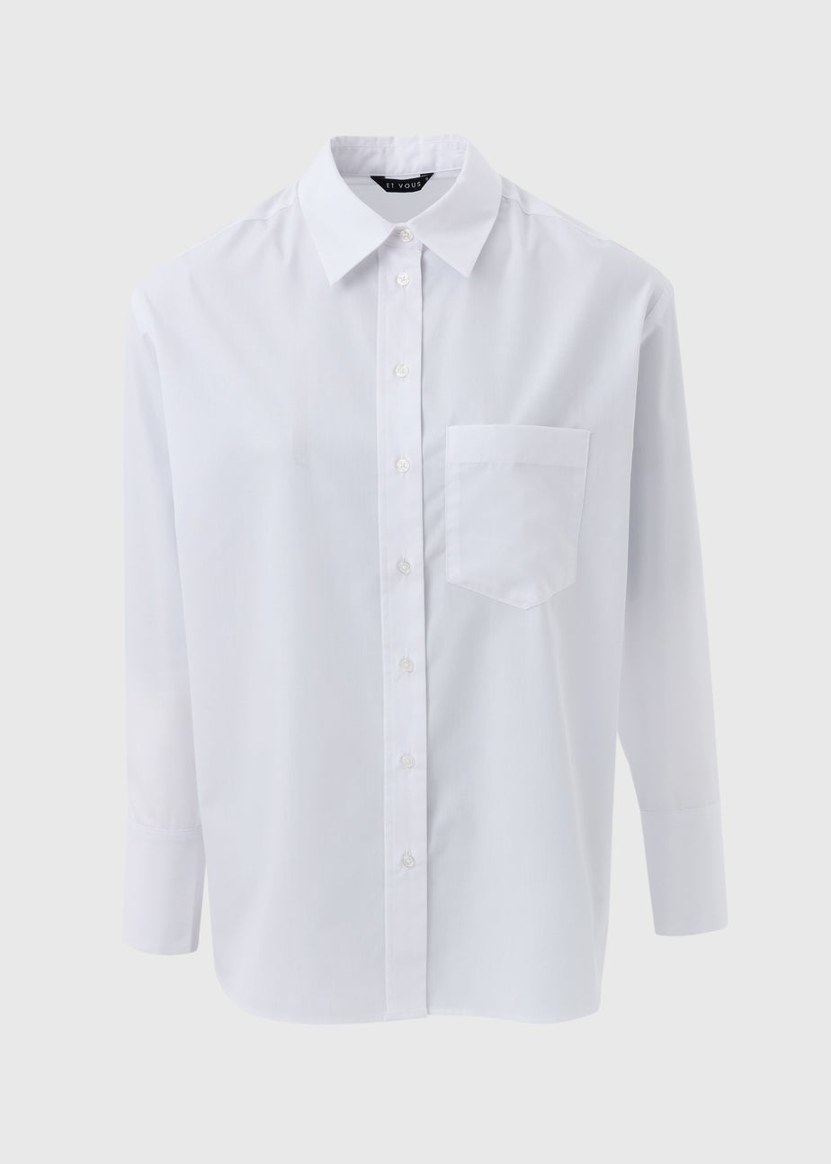 Et Vous White Poplin Shirt