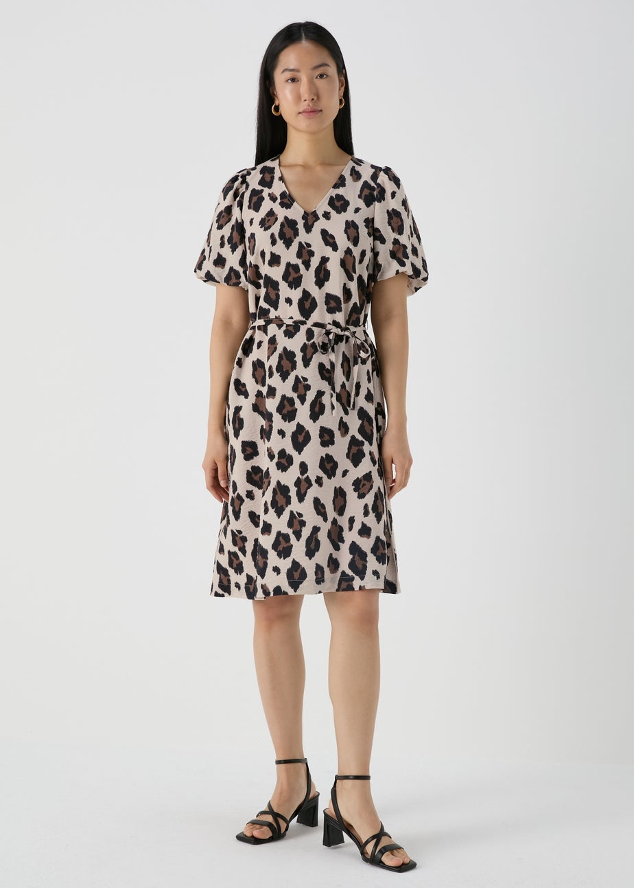 Et Vous Brown Leopard Print Dress