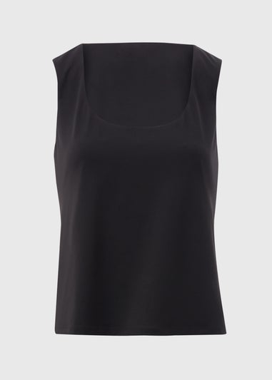 Black Double Layer Vest Top