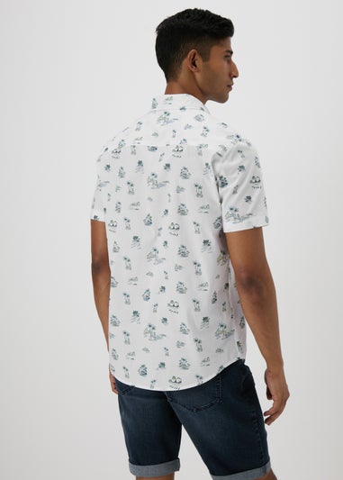 White Island Print Shirt