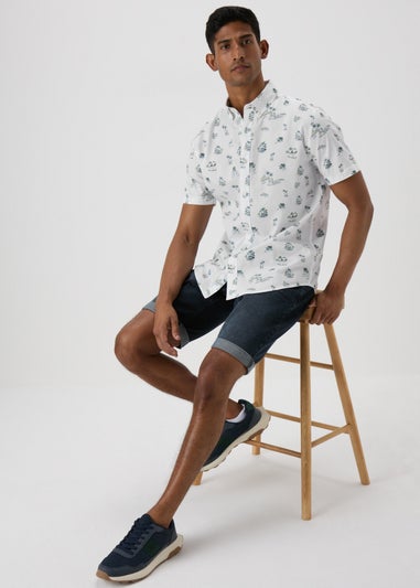 White Island Print Shirt
