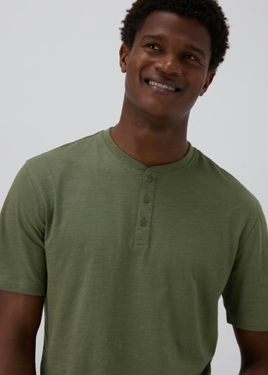 Khaki Grandad T-Shirt