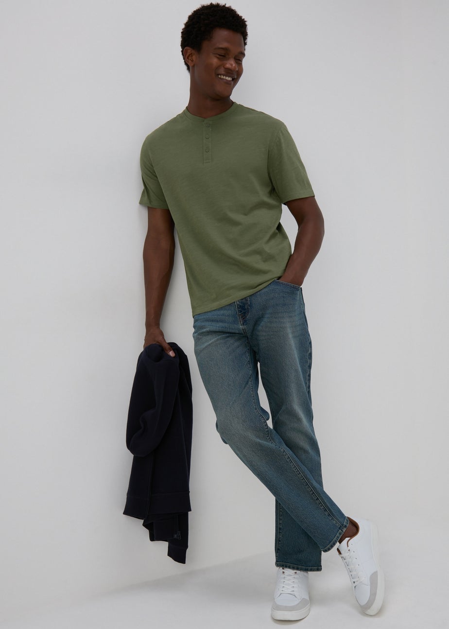 Khaki Grandad T-Shirt