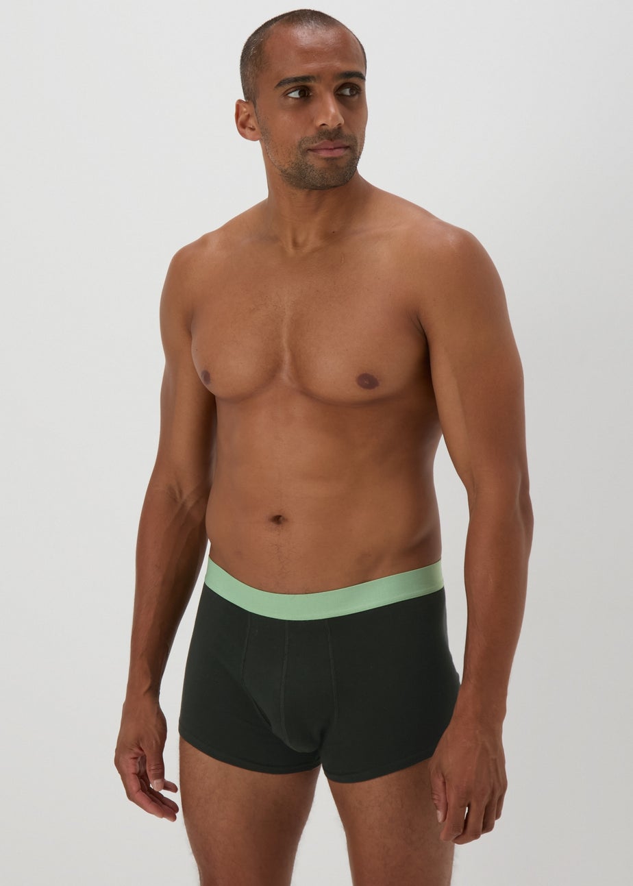 5 Pack Black Bright Waistband Hipsters