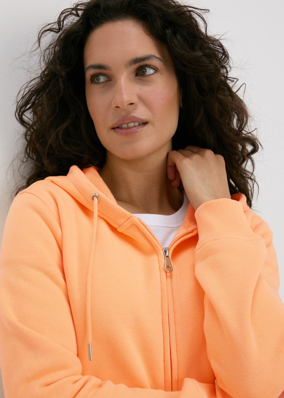 Orange Zip Up Hoodie