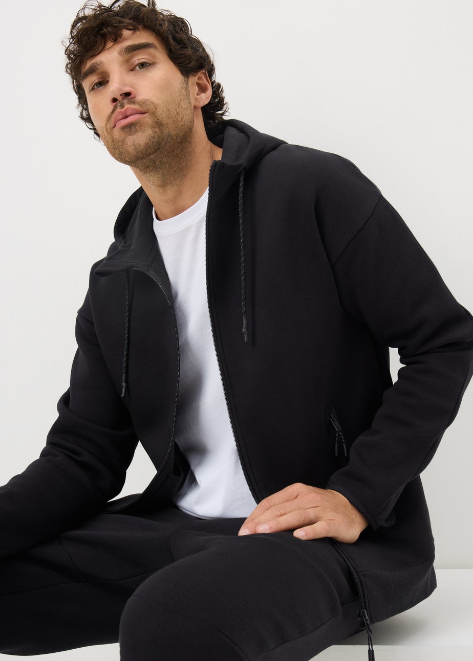 Souluxe Black Zip Up Hoodie