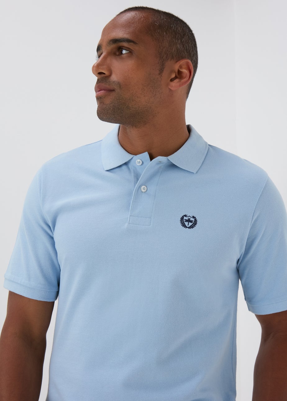 Blue Solid Polo Shirt