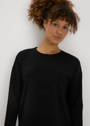 Souluxe Black Slogan Sweatshirt