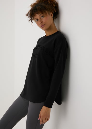 Souluxe Black Slogan Sweatshirt