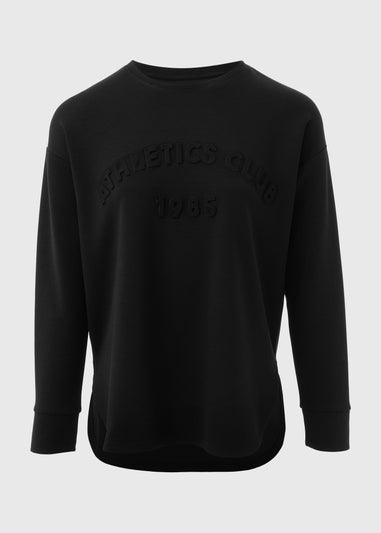 Souluxe Black Slogan Sweatshirt