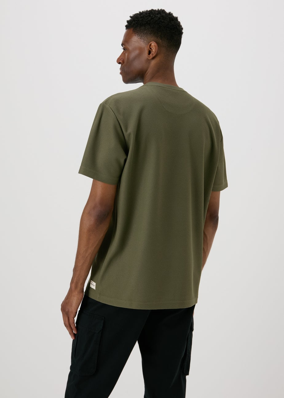 Khaki Textured T-Shirt