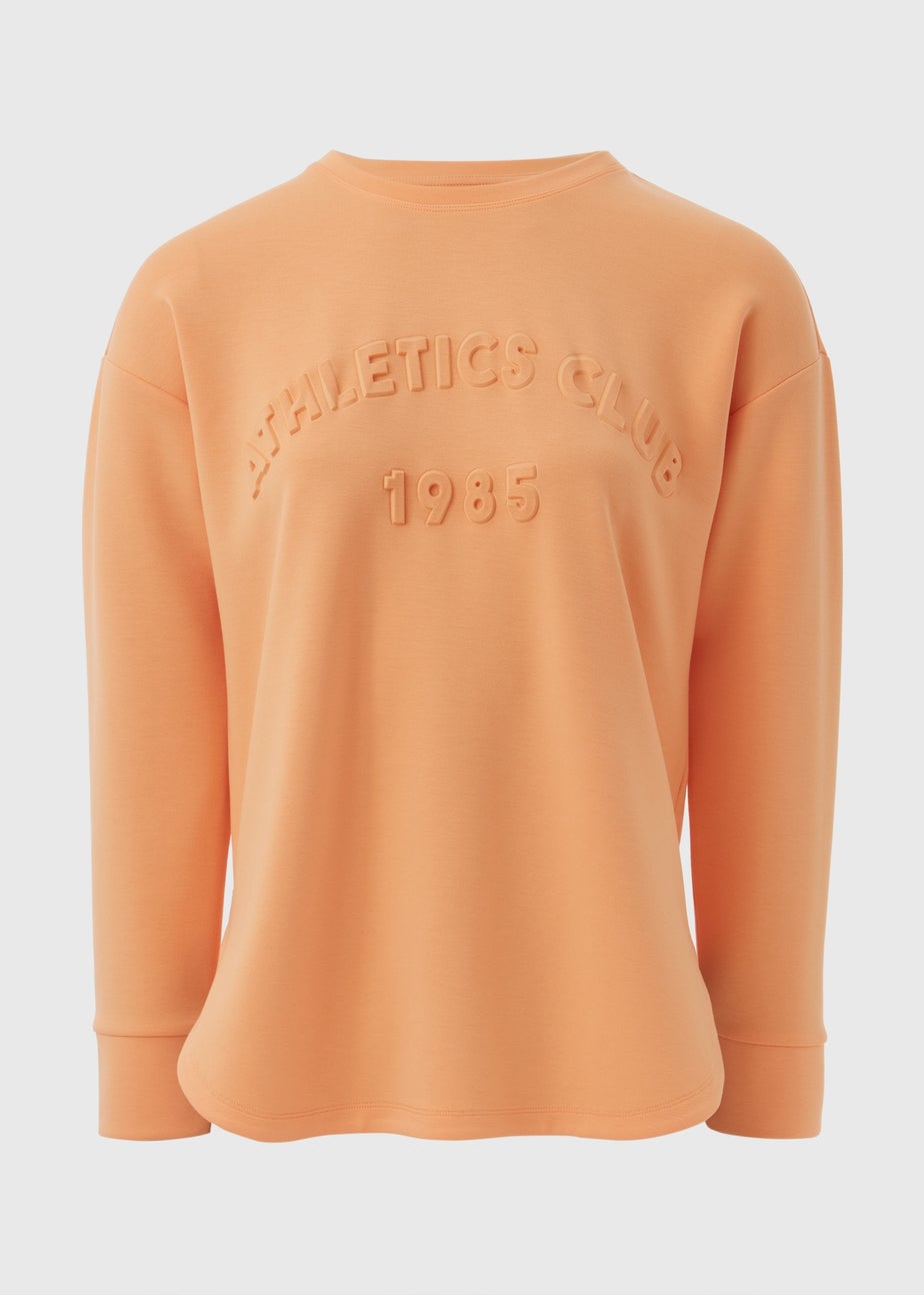 Souluxe Orange Slogan Sweatshirt