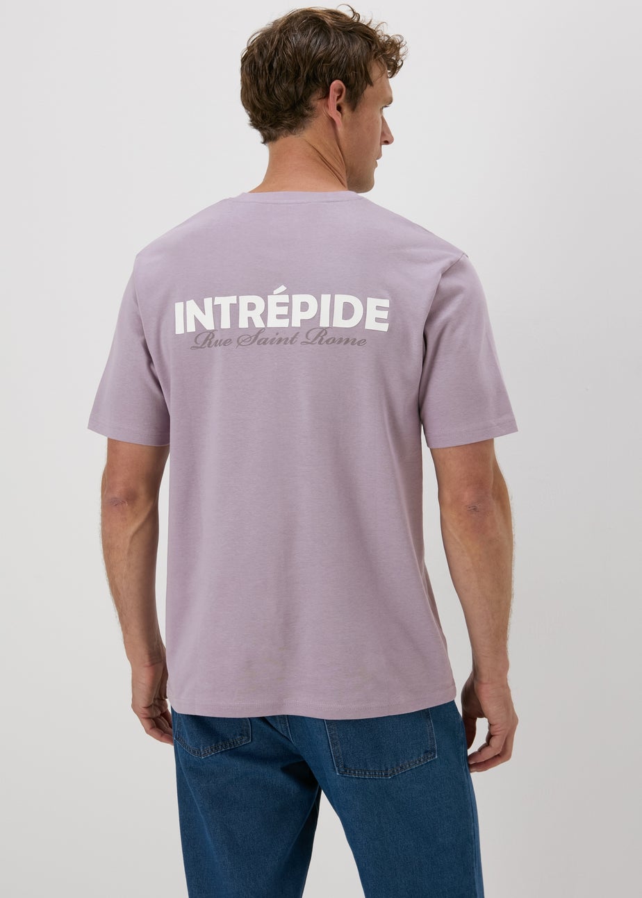 Purple Slogan T-Shirt