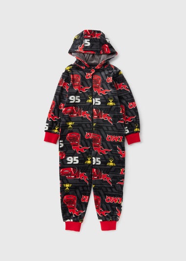 Cars Kids Black Lightning McQueen Onesie (1-7yrs)