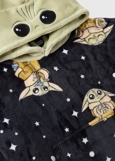 Star Wars Boys Black Baby Yoda Snuggle Hoodie (3-13yrs)