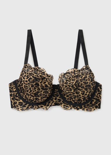 Leopard Lace D Plus Bra