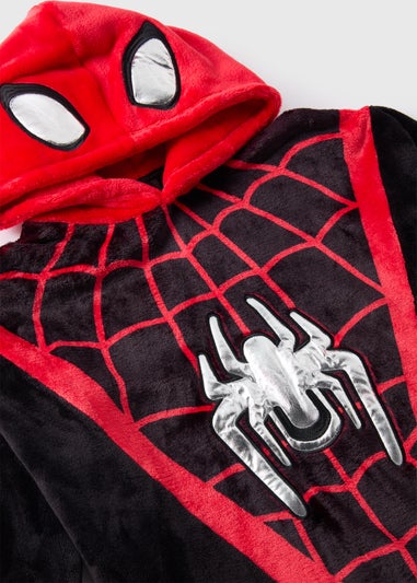 Spiderman Boys Black Snuggle Hoodie (3-13yrs)