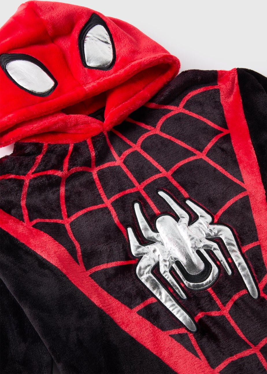 Spiderman Boys Black Snuggle Hoodie (3-13yrs)