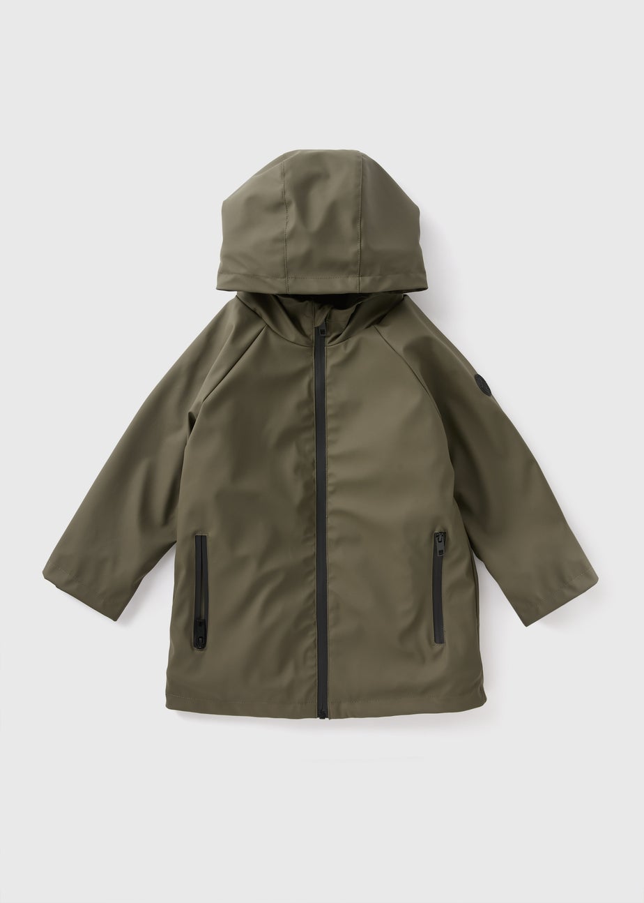 Boys Khaki PU Raincoat (7-15yrs)