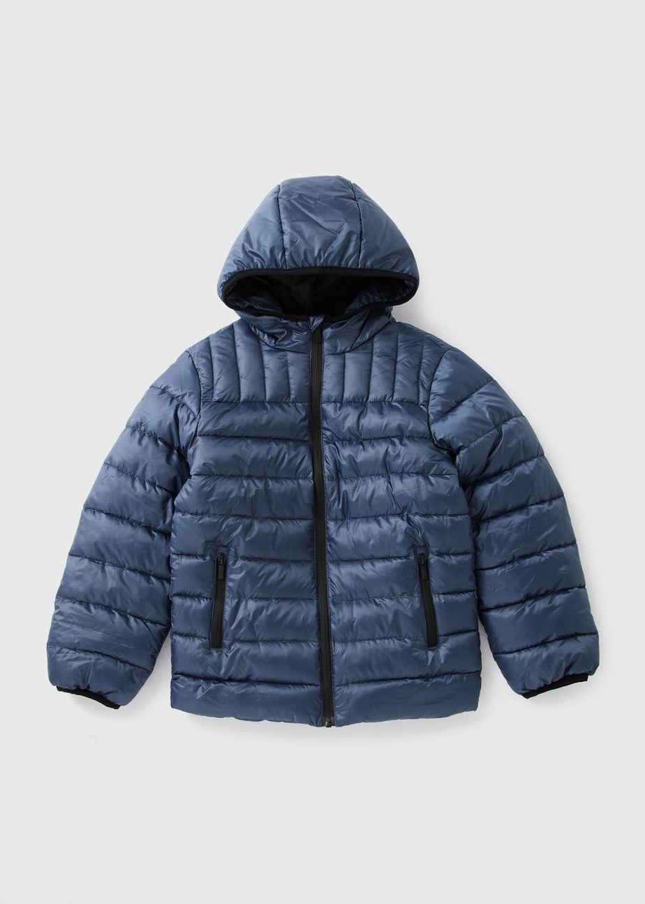Boys Blue Puffer Coat (7-15yrs)