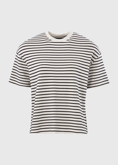 Et Vous White & Navy T Shirt