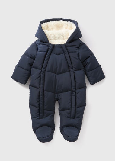 Baby Navy Showerproof Snowsuit (Newborn-18mths)