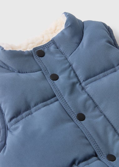 Baby Blue Showerproof Padded Gilet (Newborn-23mths)