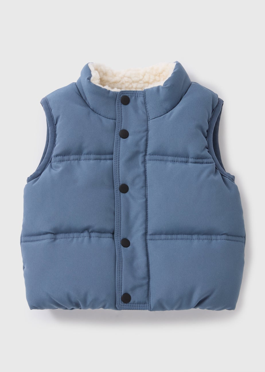 Baby Blue Showerproof Padded Gilet (Newborn-23mths)