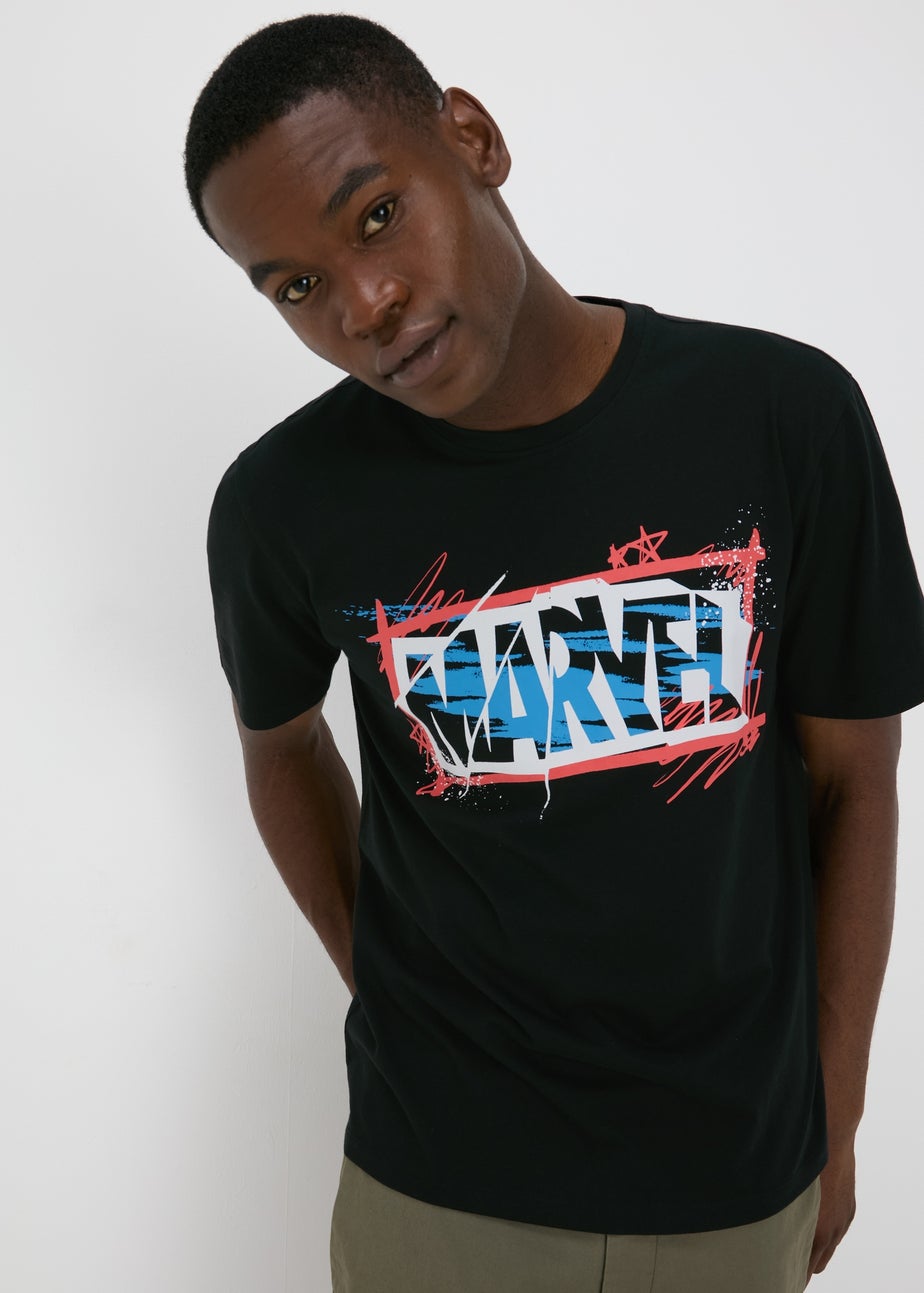 Marvel Print Black T-Shirt