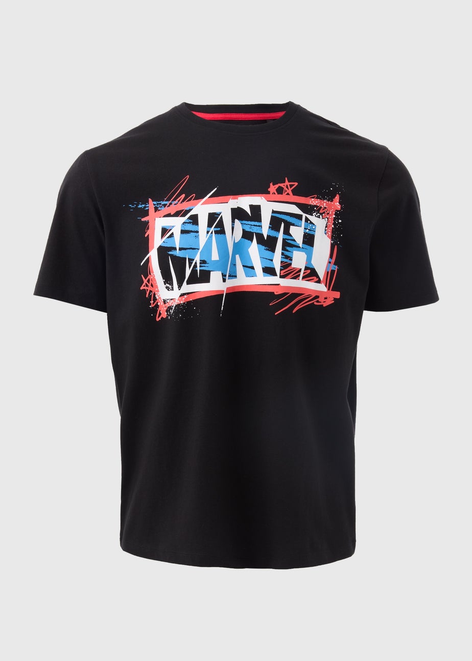 Marvel Print Black T-Shirt