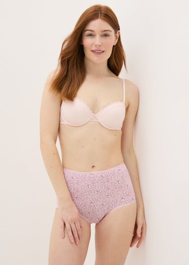 4 Pack Pink Print Full Knickers