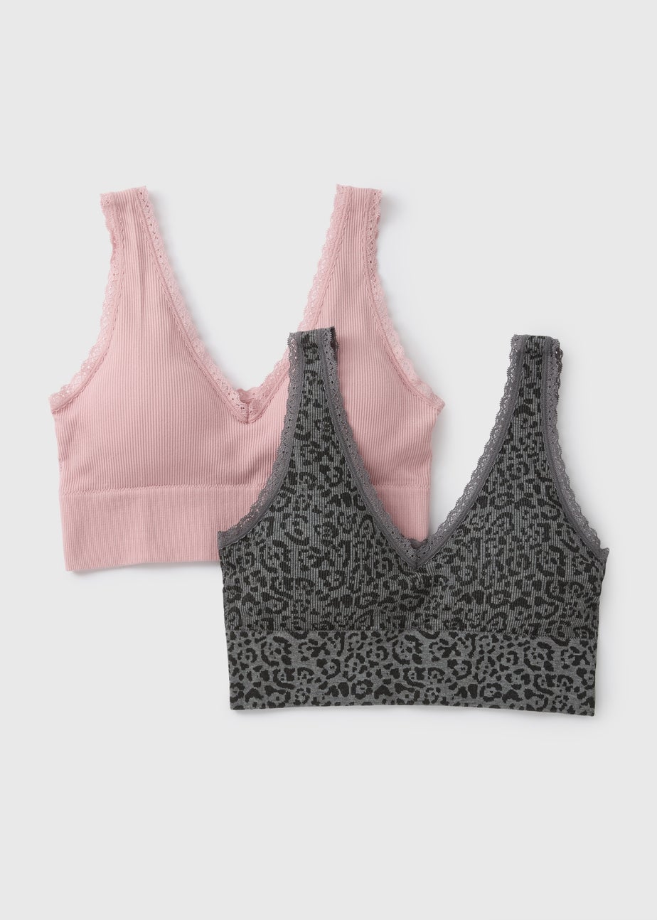 2 Pack Multi Seamless Crop Top Bra