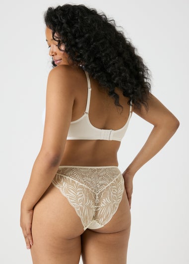 3 Pack Cream Lace High Leg Knickers