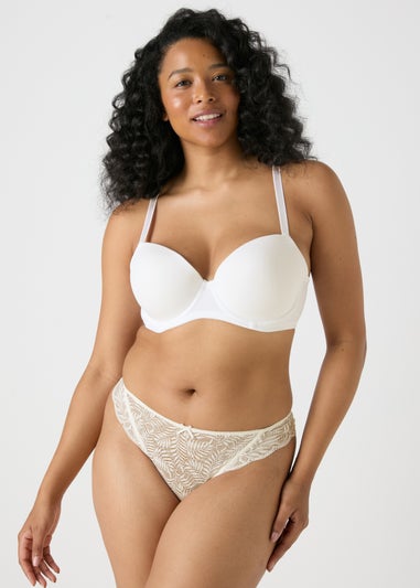 3 Pack Cream Lace High Leg Knickers