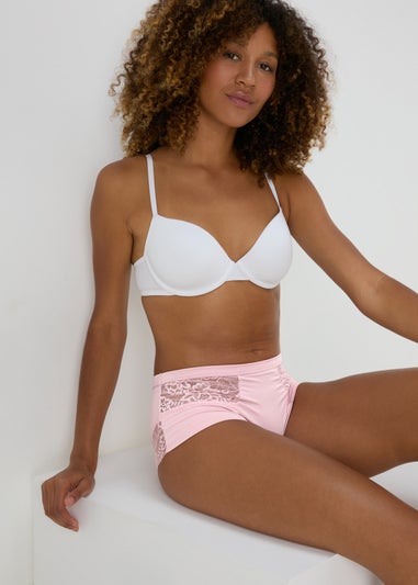 3 Pack Multicoloured Brushed Lace Midi Knickers