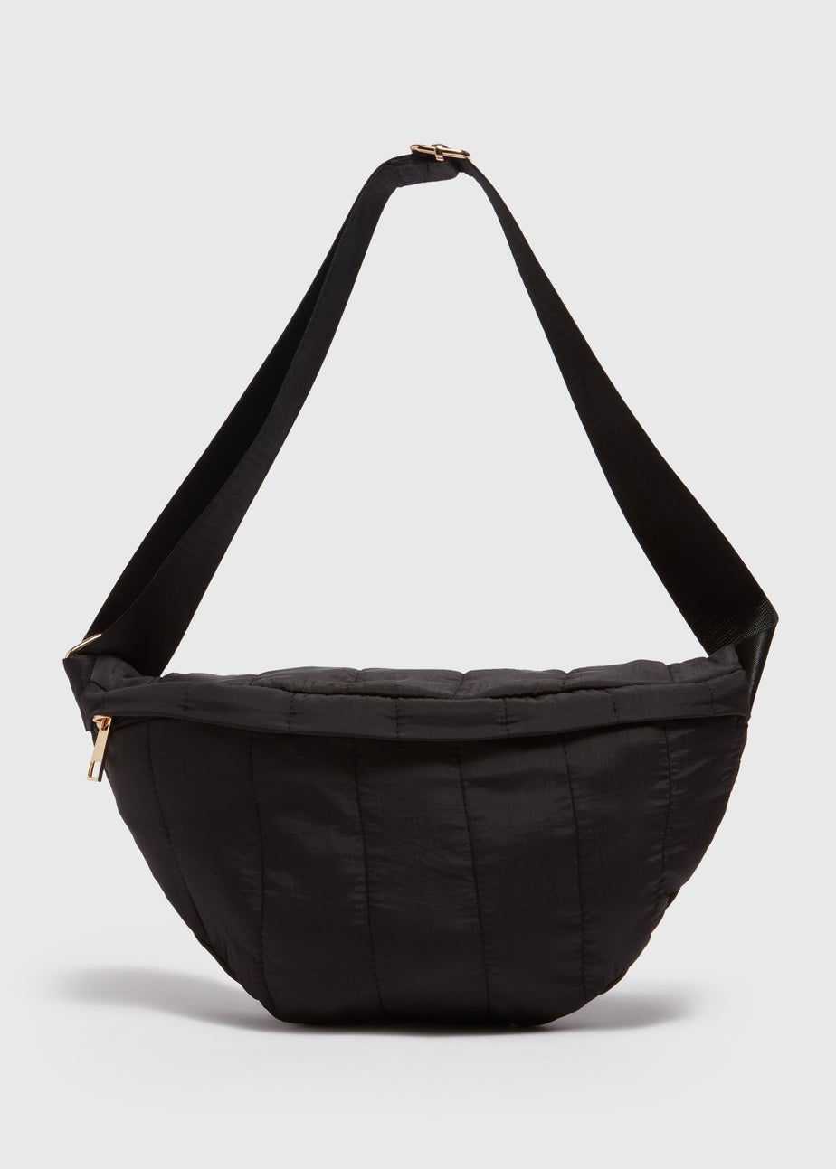 Black Quilted Chest Bag