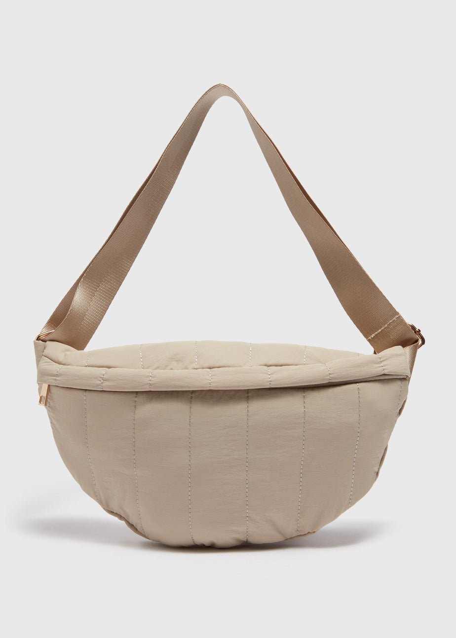 Stone Quilted Chest Bag