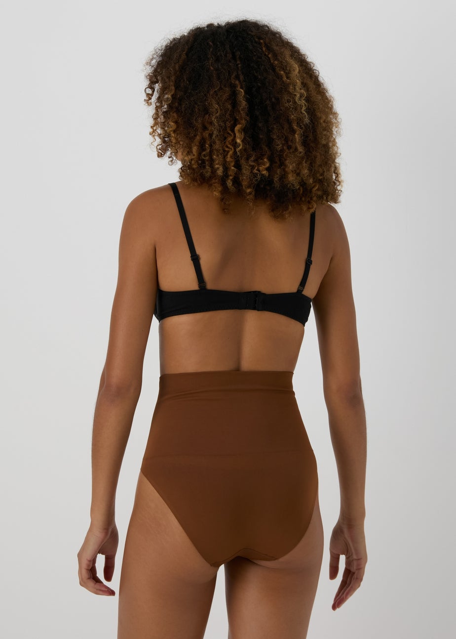 Brown Seamless Shapewear Briefs